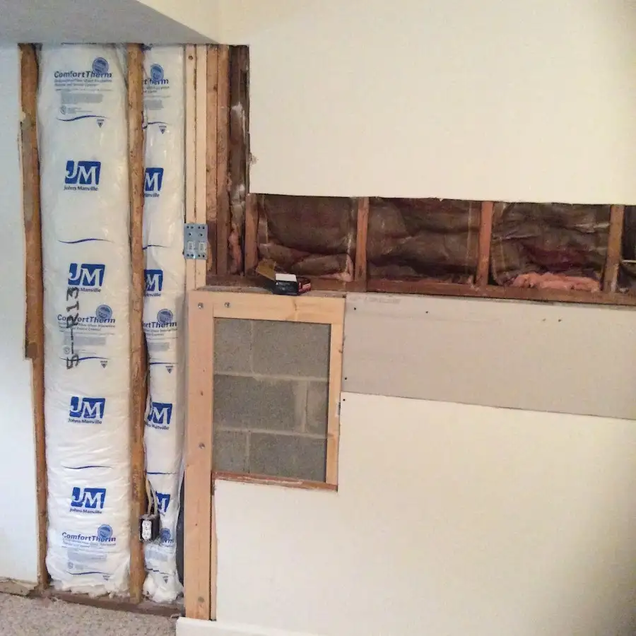 Wall insulation replacement during Contents Cleaning & Restoration in Buckley